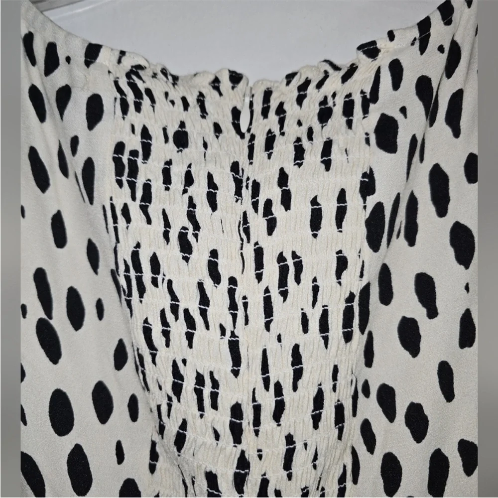 NWOT Reformation Alessi Midi Dress in
Cheetah Print Black White Long Sleeve 0 - Picture 12 of 14